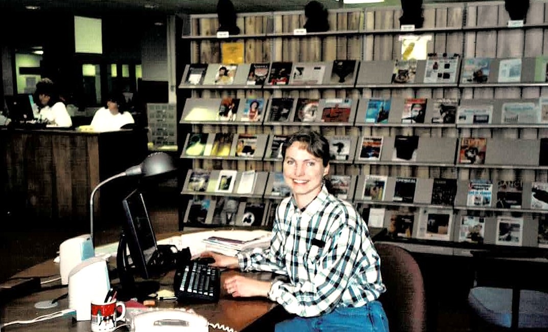 Audrey at PPCC reference desk