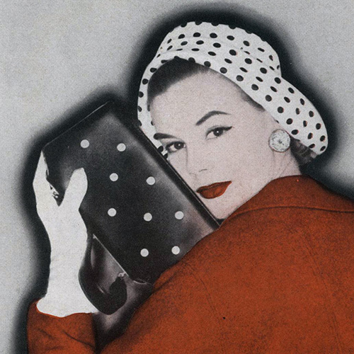 Vogue Archives Image 1950s Model Holding a Purse