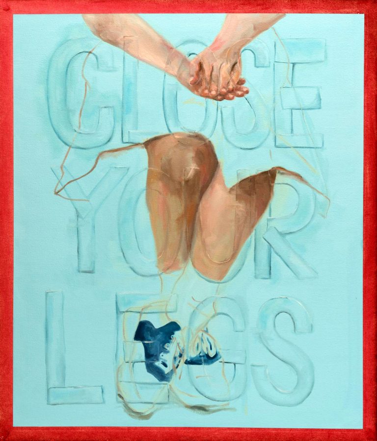 Close Your Legs Painting
