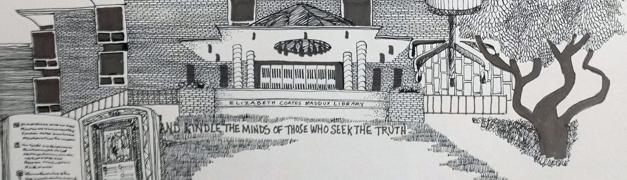 Snippet of Rosow's Illustration of Coates Library