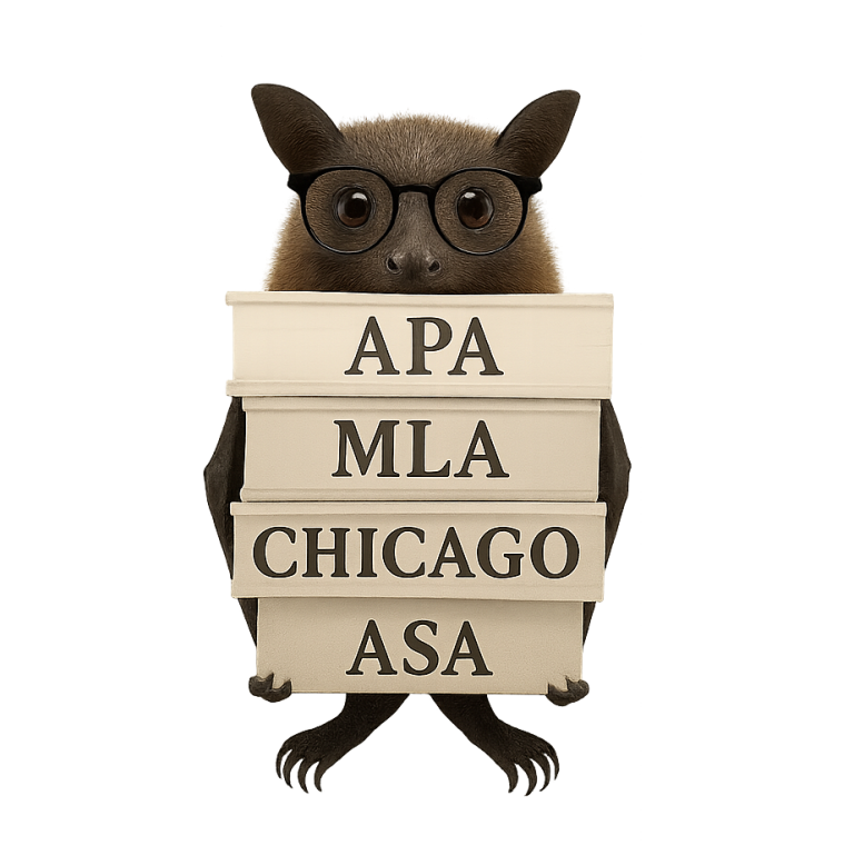 AI video cover graphic of a bat holding style guides