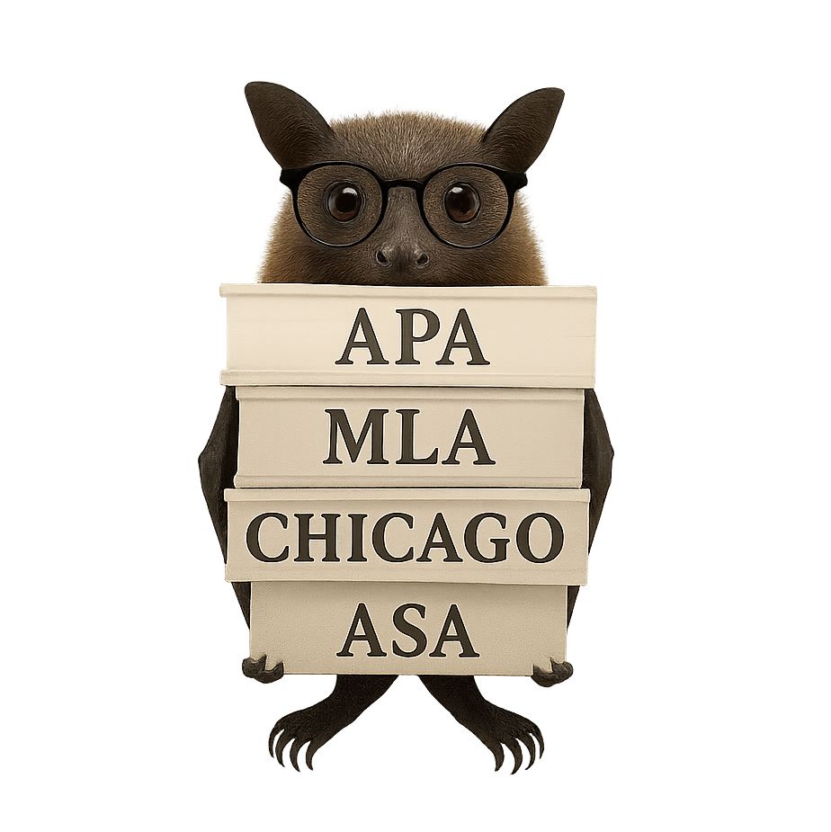 AI video cover graphic of a bat holding style guides